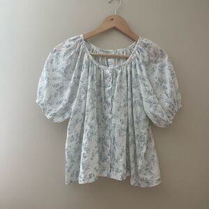 100% Cotton Floral Blouse
